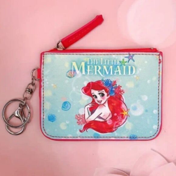 Disney’s Little Mermaid Ariel Cardholder Keychain Wristlet - Picture 1 of 3